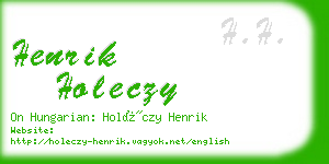 henrik holeczy business card